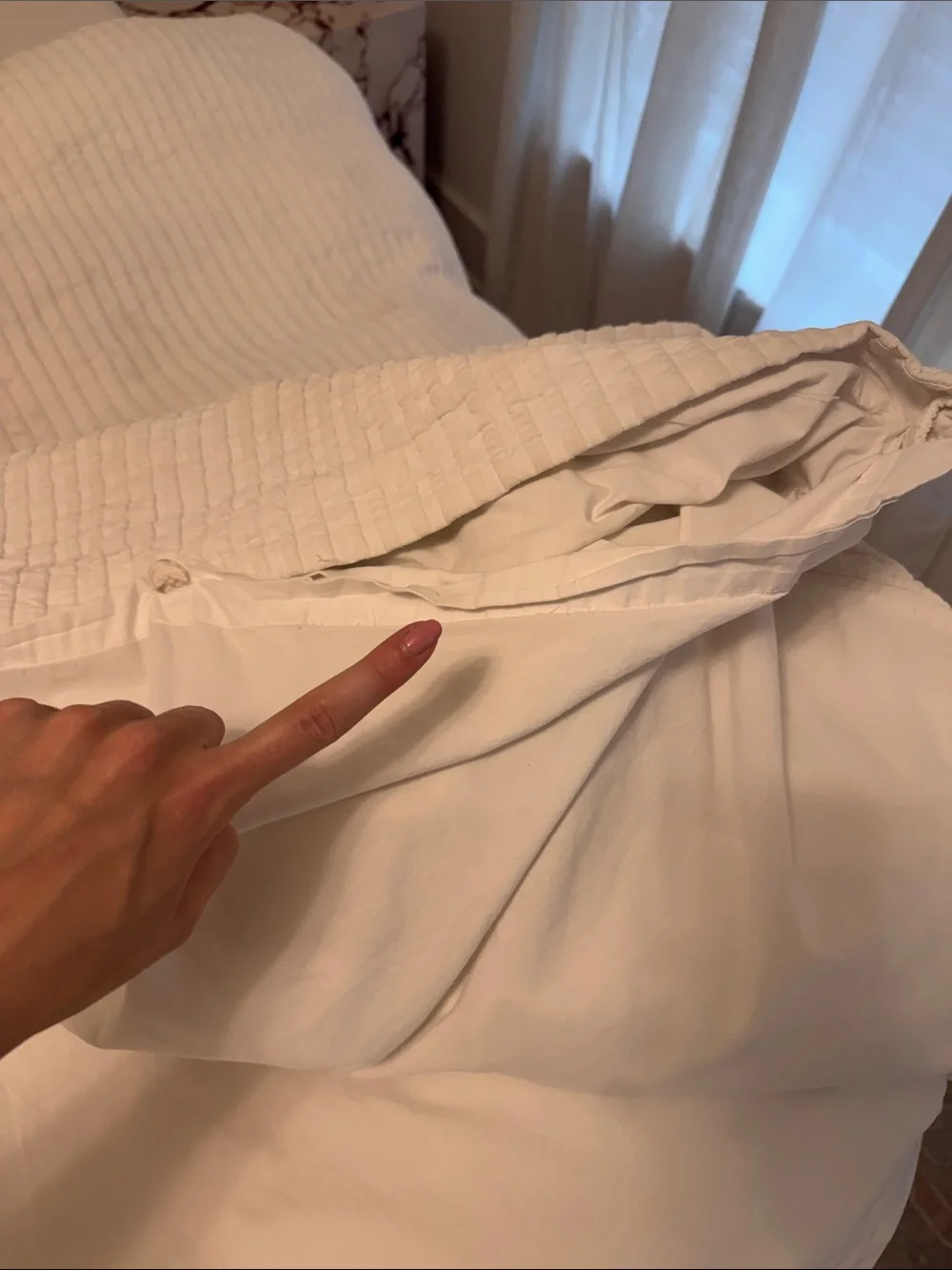 AS IS Pottery Barn 100% Organic Cotton Duvet Cover, Full/Queen, Cream White